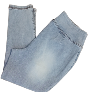 Truhearts Women's Light Blue Distress Wash Pull-on Denim Jeans Size 14W EUC